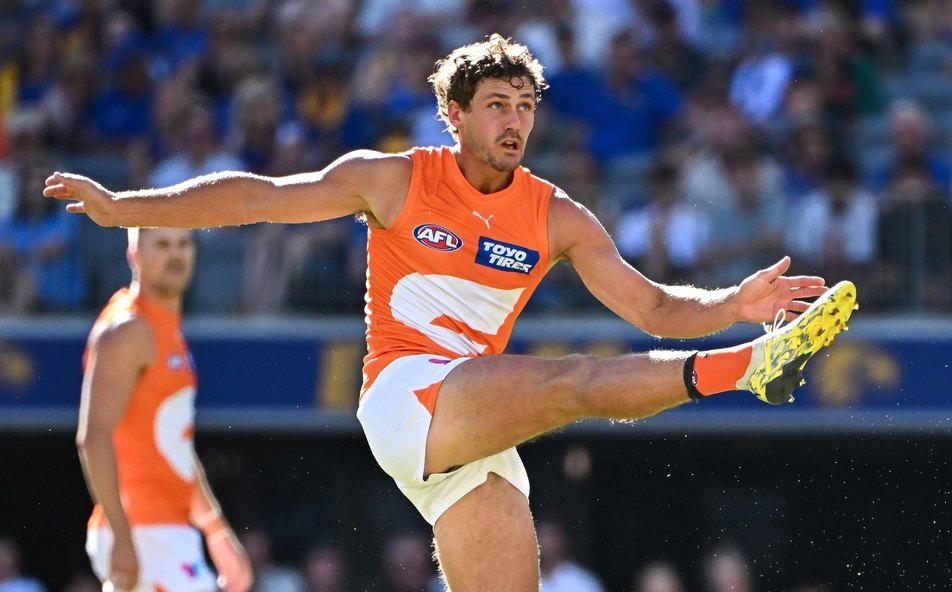 Harry Perryman in action during GWS' clash with West Coast in round two, 2024. Picture: AFL Photos
